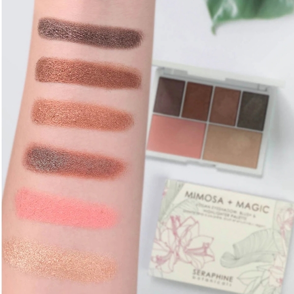 SERAPHINE BOTANICALS Mimosa + Magic Vegan Eyeshadow, Blush & Highlighter Palette - Picture 2 of 13